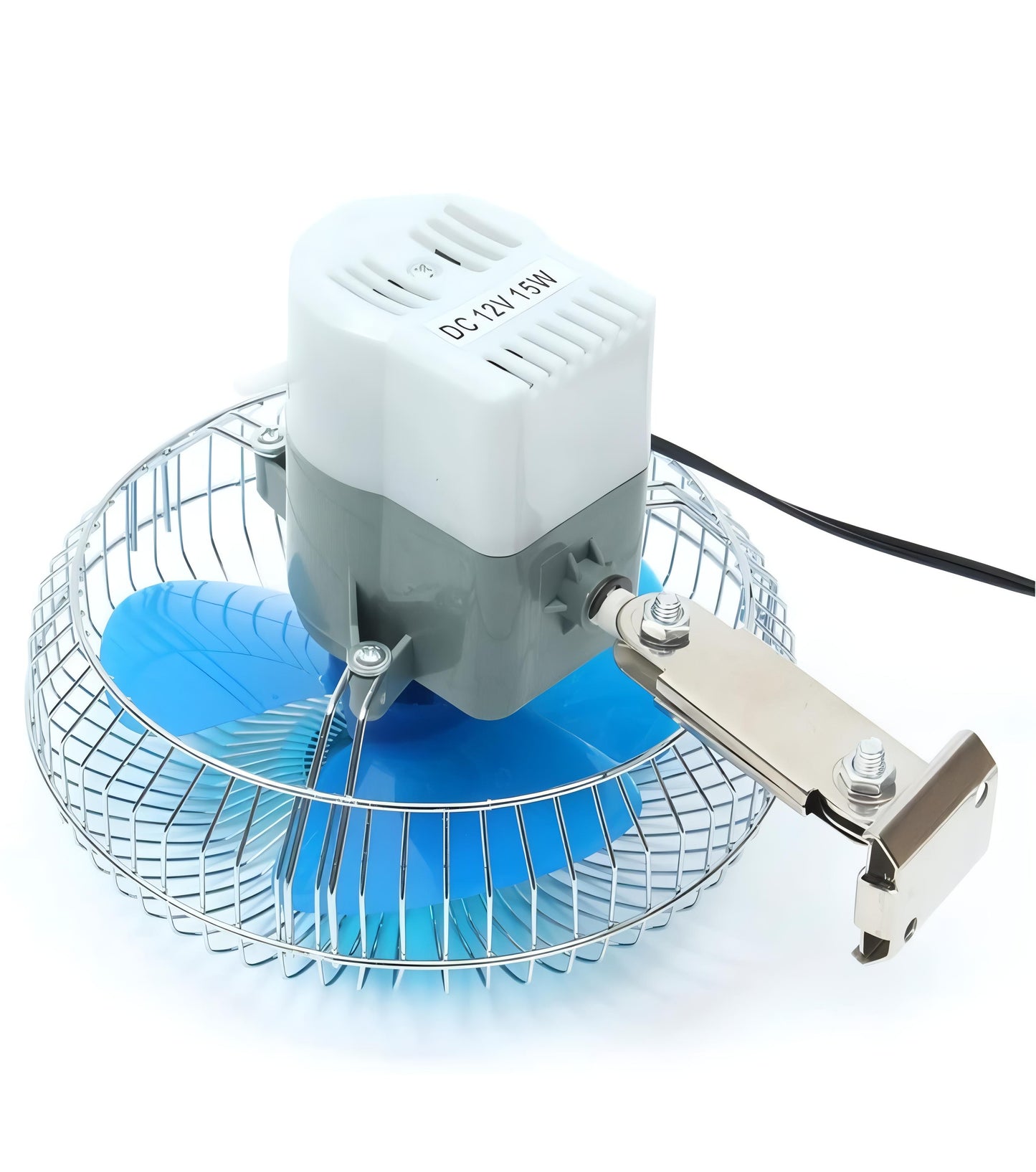 NHR 12 Volts DC Oscillating automotive Fan Directly Run Through Solar Panel or Any 12 Volts Battery, Car Interior Fan, Portable Fan (12 V)
