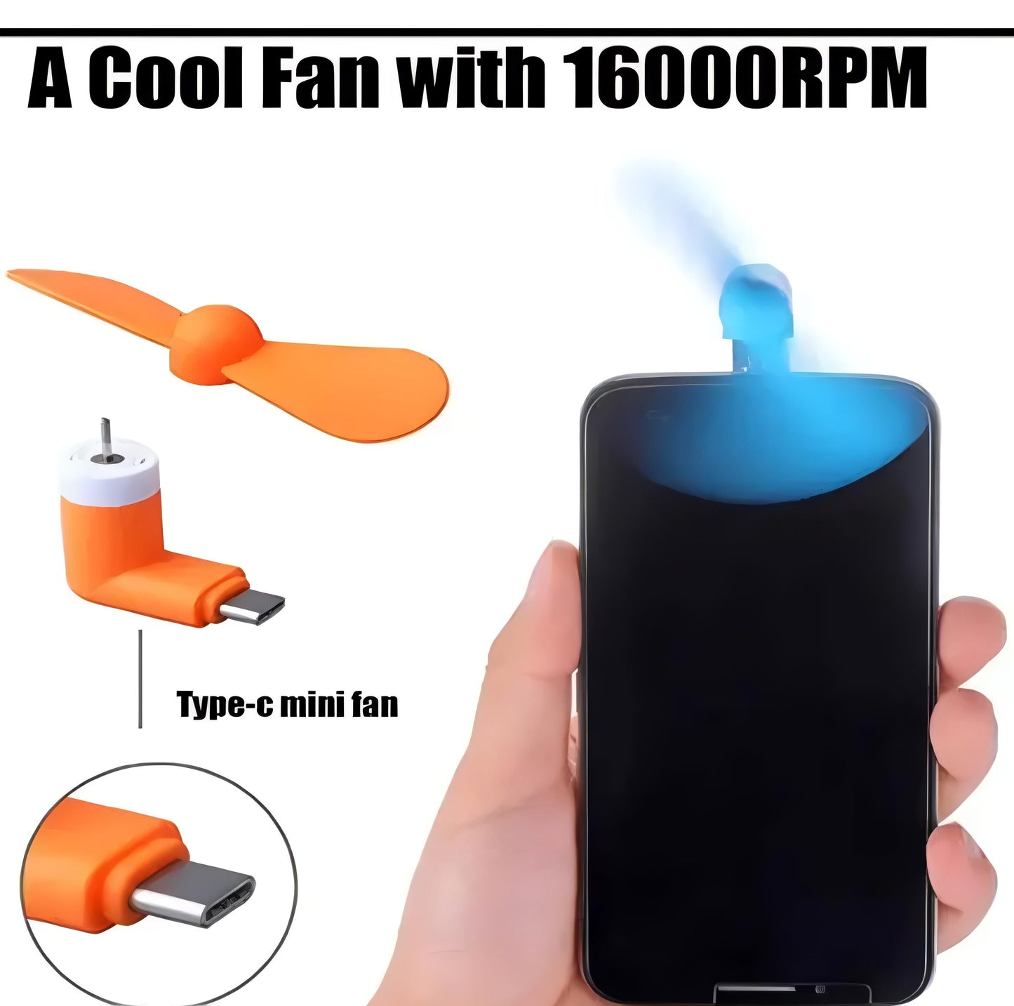 SURETY High Quality 2 in 1 Micro USB Fan + USB 2.0 Mini 2-Blade Fan Portable Fan High Speed USB Fan/ Portable USB fan/ Mini Mobile Cooler/ Mini USB fan/ USB Electric Phone Fan Cooler for All Smartphone personal mini fan P9 USB Fan (Blue)