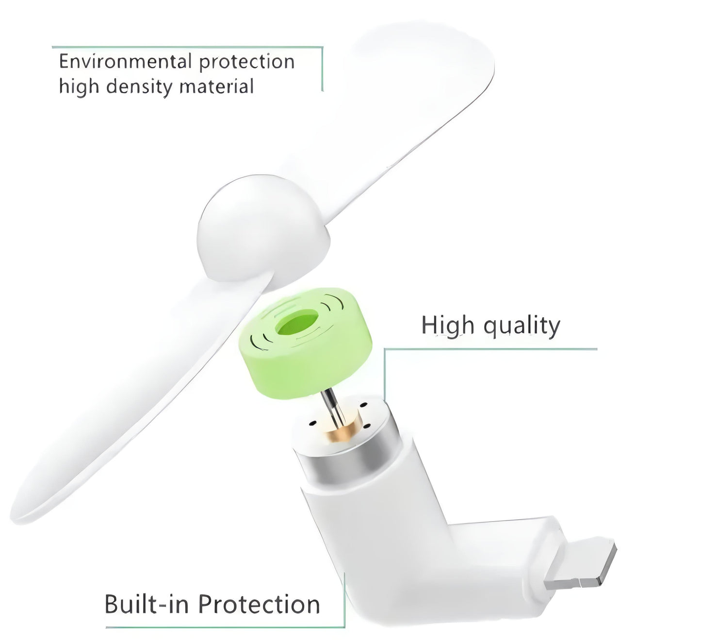 SURETY High Quality 2 in 1 Micro USB Fan + USB 2.0 Mini 2-Blade Fan Portable Fan High Speed USB Fan/ Portable USB fan/ Mini Mobile Cooler/ Mini USB fan/ USB Electric Phone Fan Cooler for All Smartphone personal mini fan P9 USB Fan (Blue)